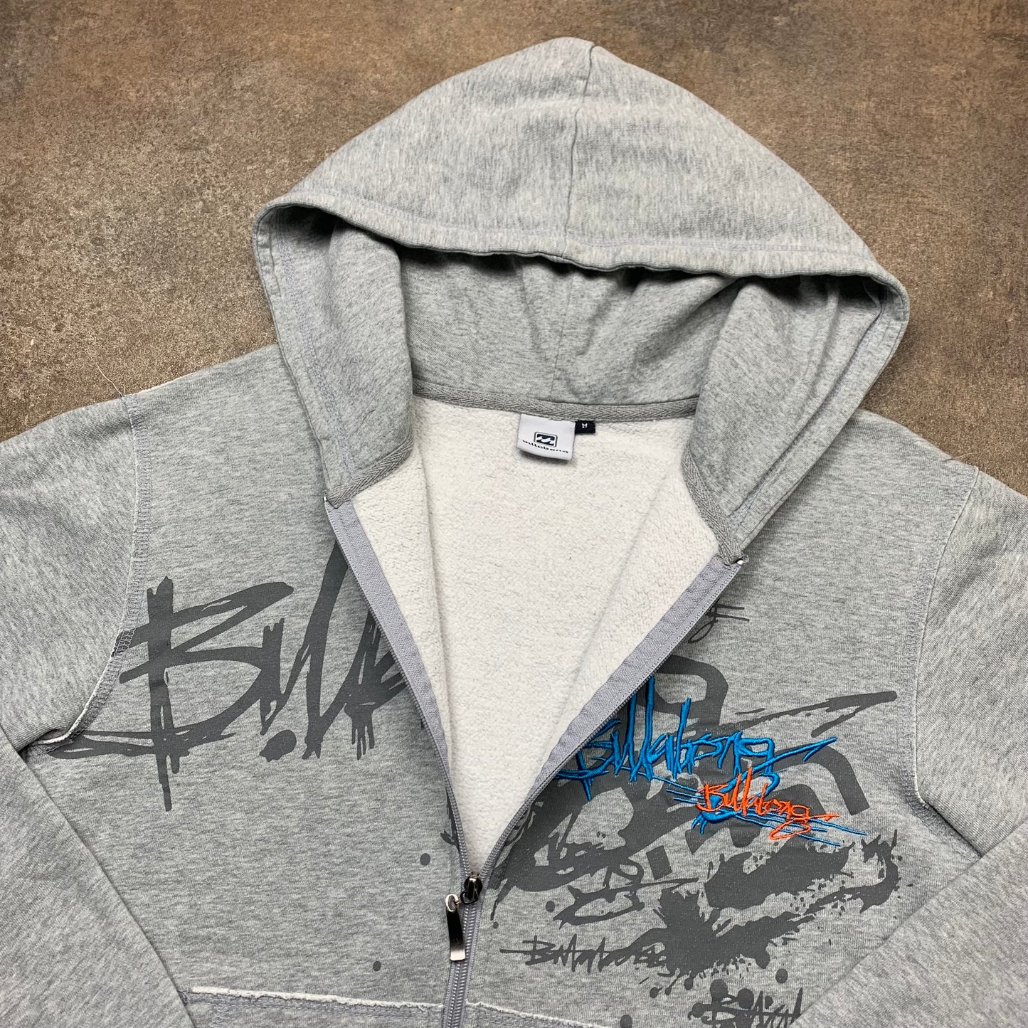 Billabong 00s graphic zip hoodie