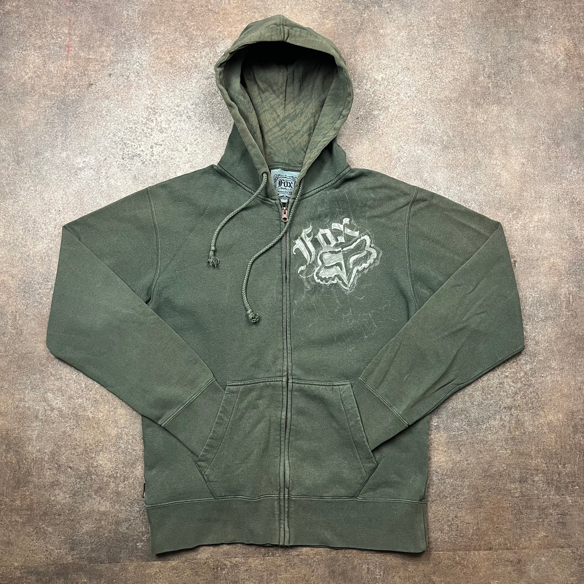 Fox Racing 00s graphic zip hoodie (M)