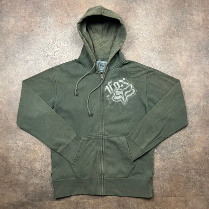 Fox Racing 00s graphic zip hoodie (M)