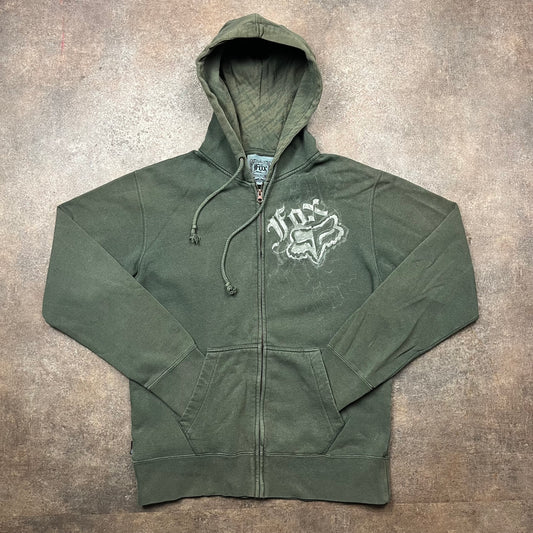 Fox Racing 00s graphic zip hoodie (M)
