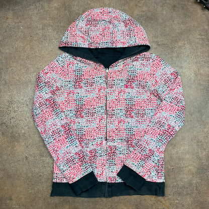 DC Shoes 00s reversible black pink graphic hoodie
