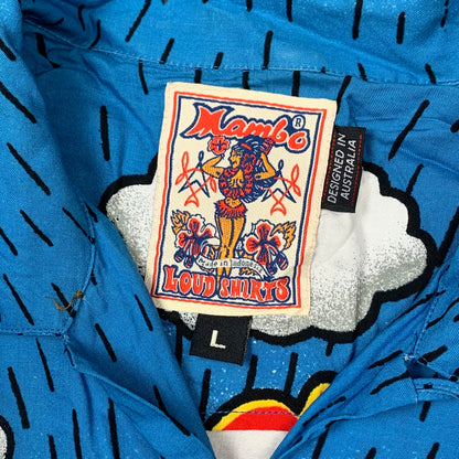 Mambo 00s blue graphic Loud Shirt (L)