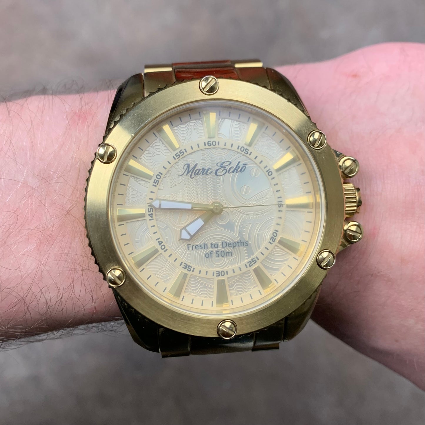 Marc Ecko 00s gold bling watch