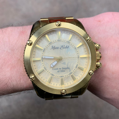 Marc Ecko 00s gold bling watch