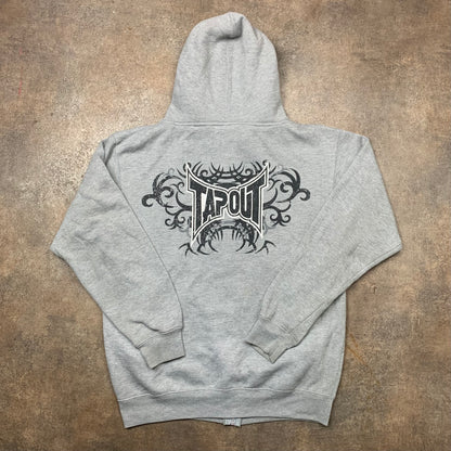 Tapout 00s graphic grunge zip hoodie (L)