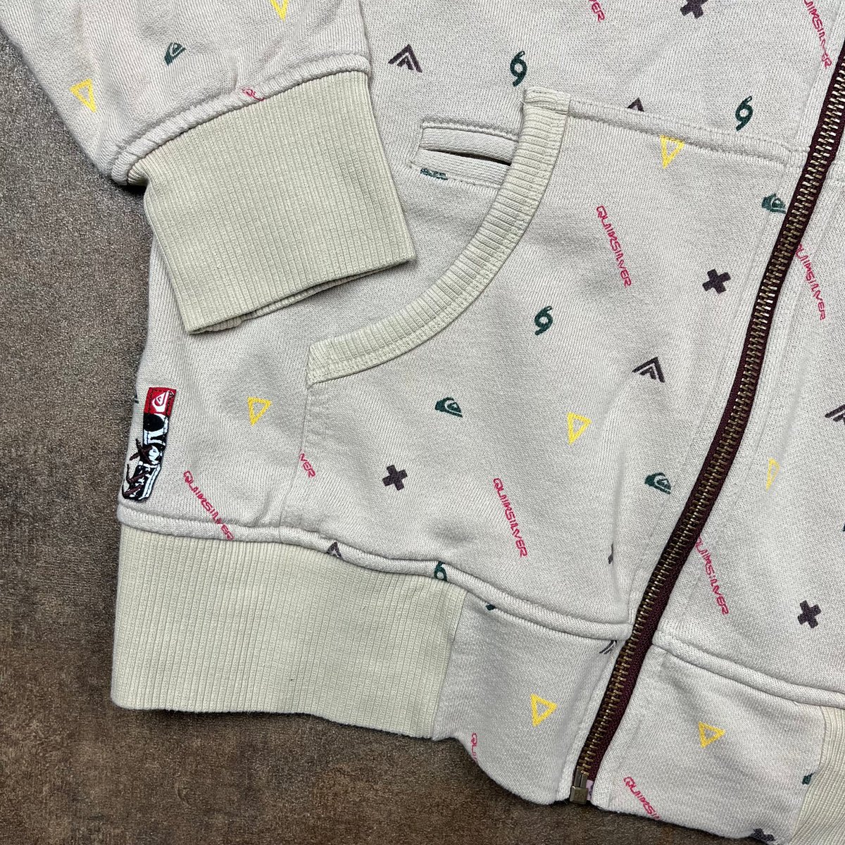 Quiksilver 00s full zip hoodie (M)