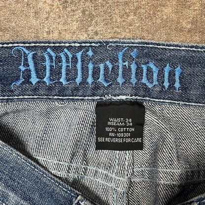 Affliction 00s baggy graphic jeans (34")
