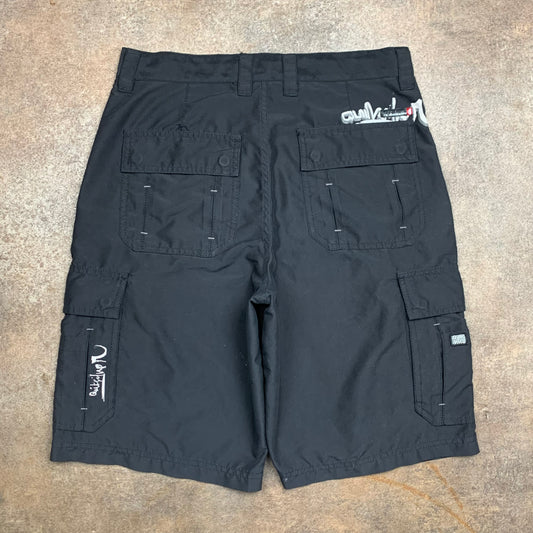 Quiksilver 00s black baggy cargo shorts