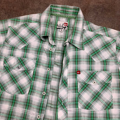 Quiksilver 00s plaid button shirt (S)