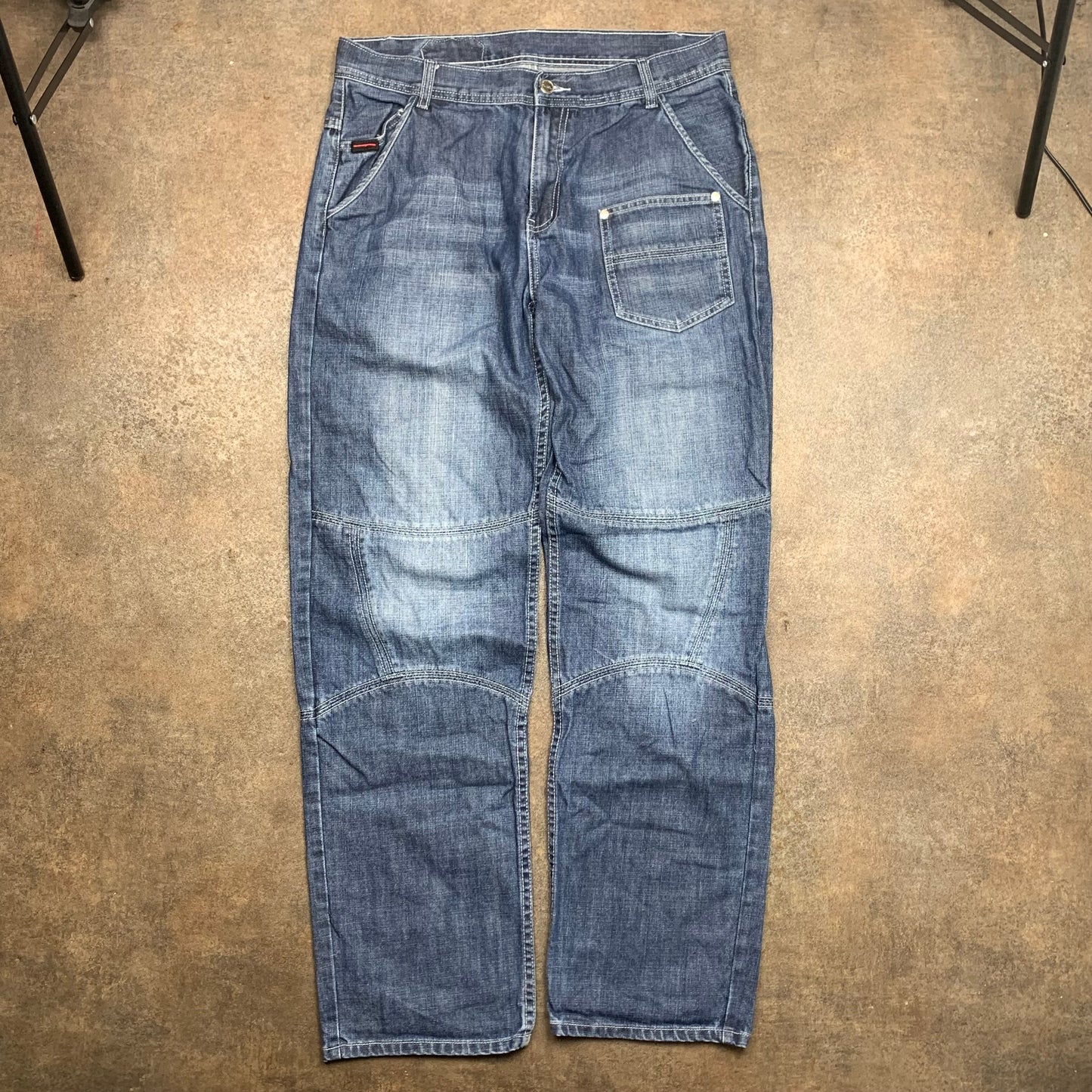 FUBU 90s navy baggy graphic jeans