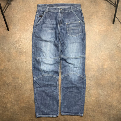 FUBU 90s navy baggy graphic jeans