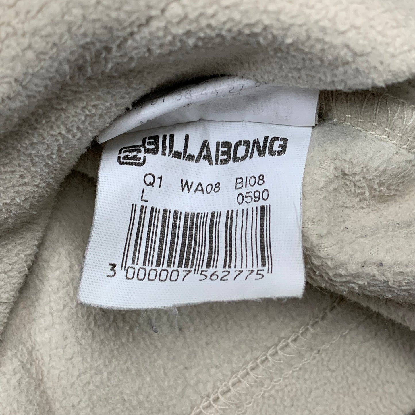 Billabong 00s embroidered cream fleece