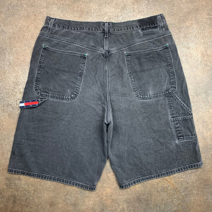 Tommy Hilfiger 00s black baggy carpenter jorts
