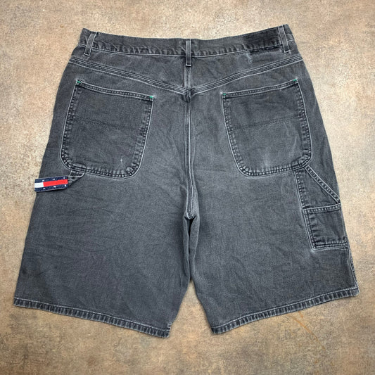Tommy Hilfiger 00s black baggy carpenter jorts