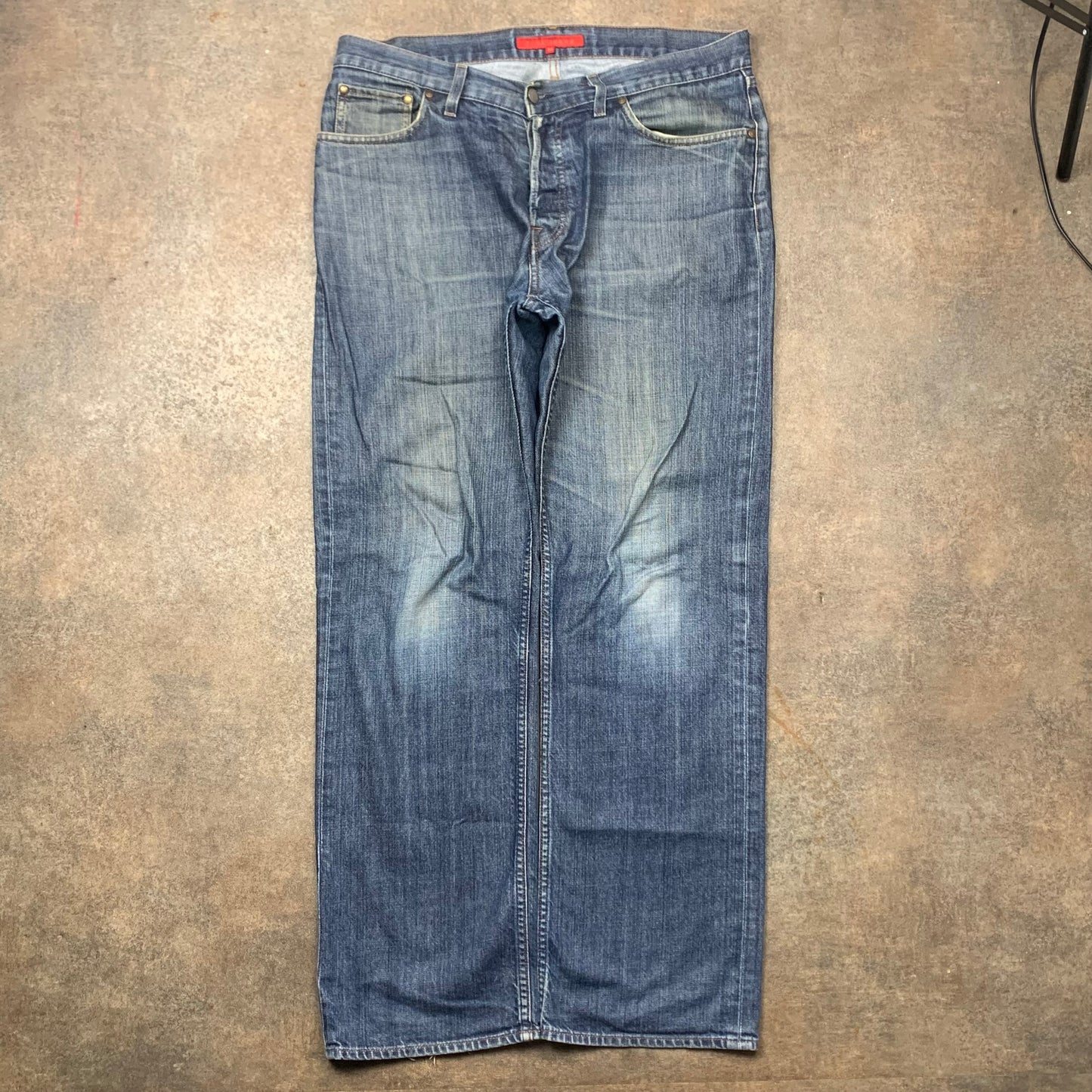 FCUK 00s baggy faded jeans (34")