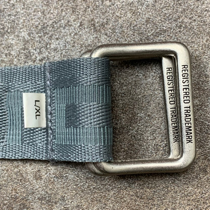 Mecca 00s grey graphic webbed belt