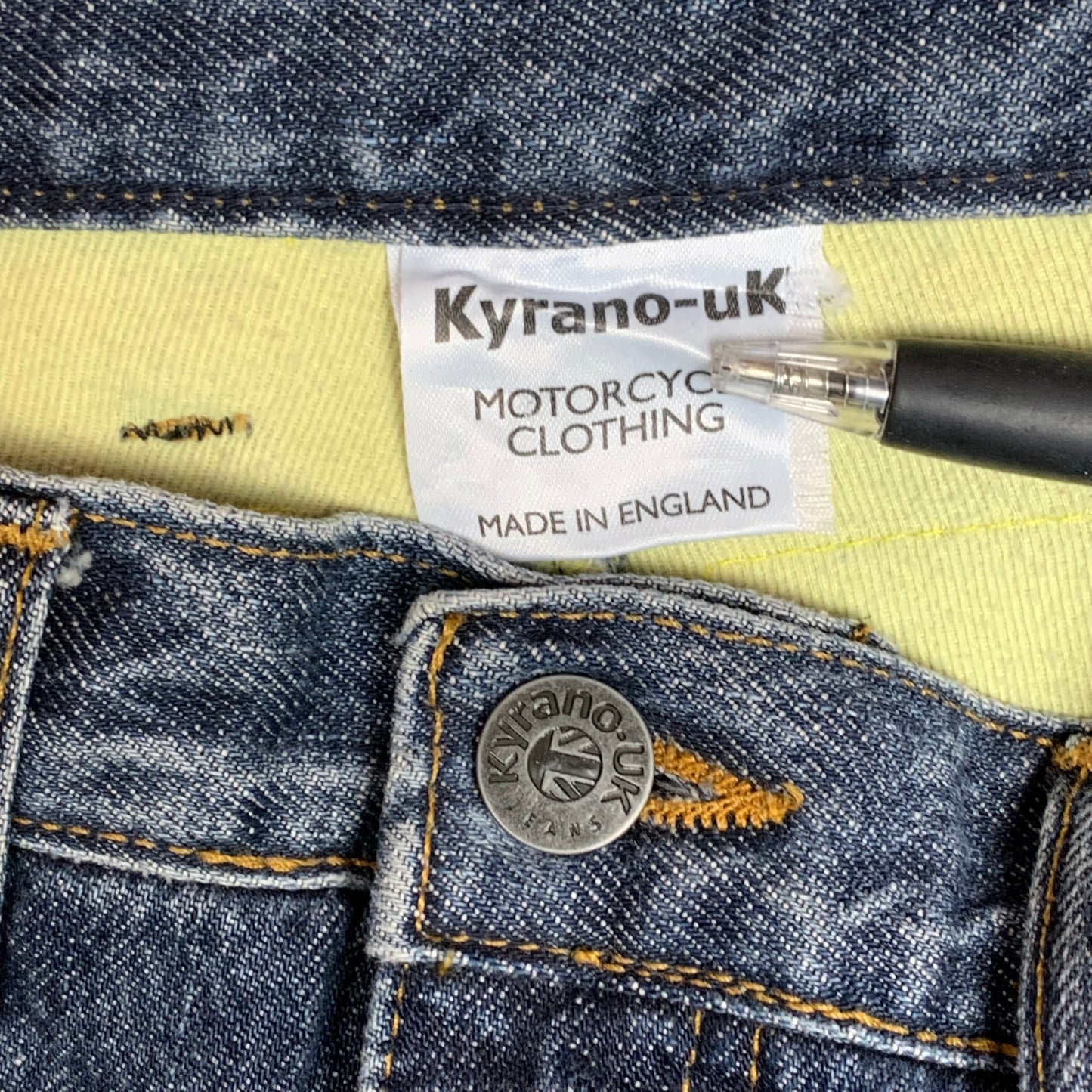 Kyrano UK 00s motorcycle flared lined jeans