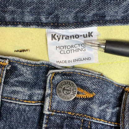 Kyrano UK 00s motorcycle flared lined jeans