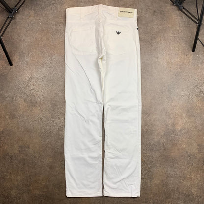 Emporio Armani executive program white chinos