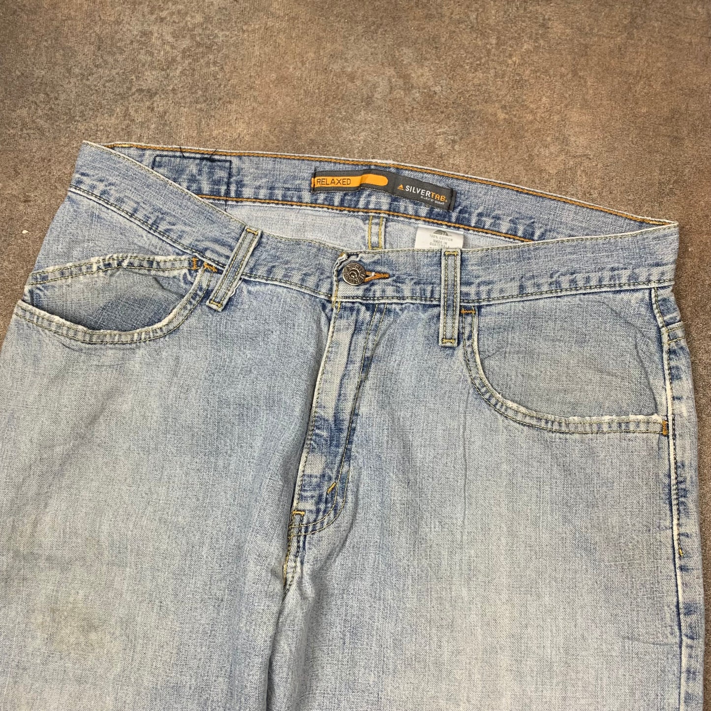Levi's Silvertab 00s baggy pale blue jeans (33")