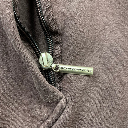 Drunknmunky 00s boxy fleece hoodie (M)
