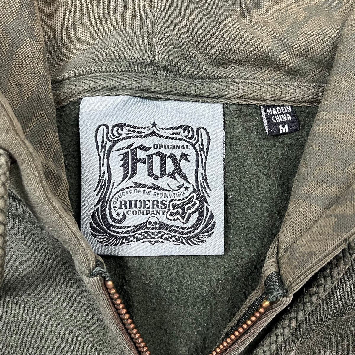 Fox Racing 00s graphic zip hoodie (M)