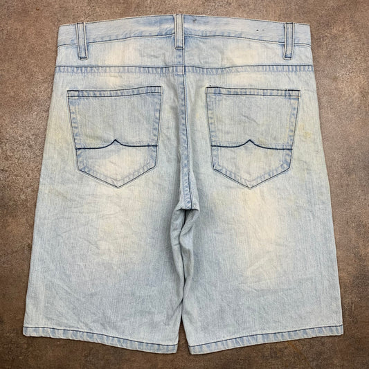 Avirex 00s pale blue faded baggy jorts