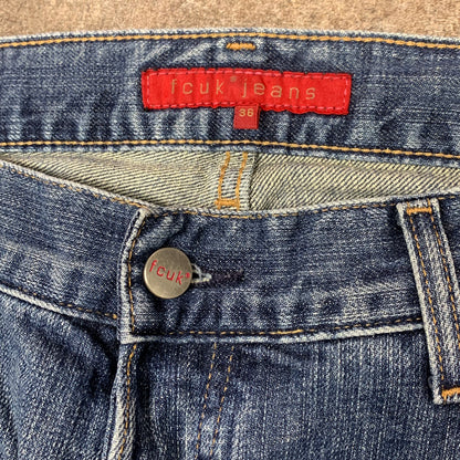 FCUK 00s baggy navy denim jeans