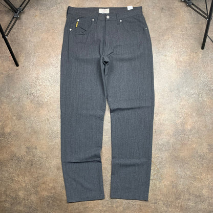 Armani Jeans 00s grey striped jeans