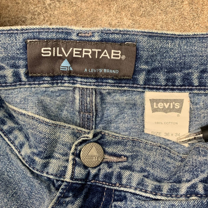Levi's Silvertab 00s baggy carpenter blue jeans