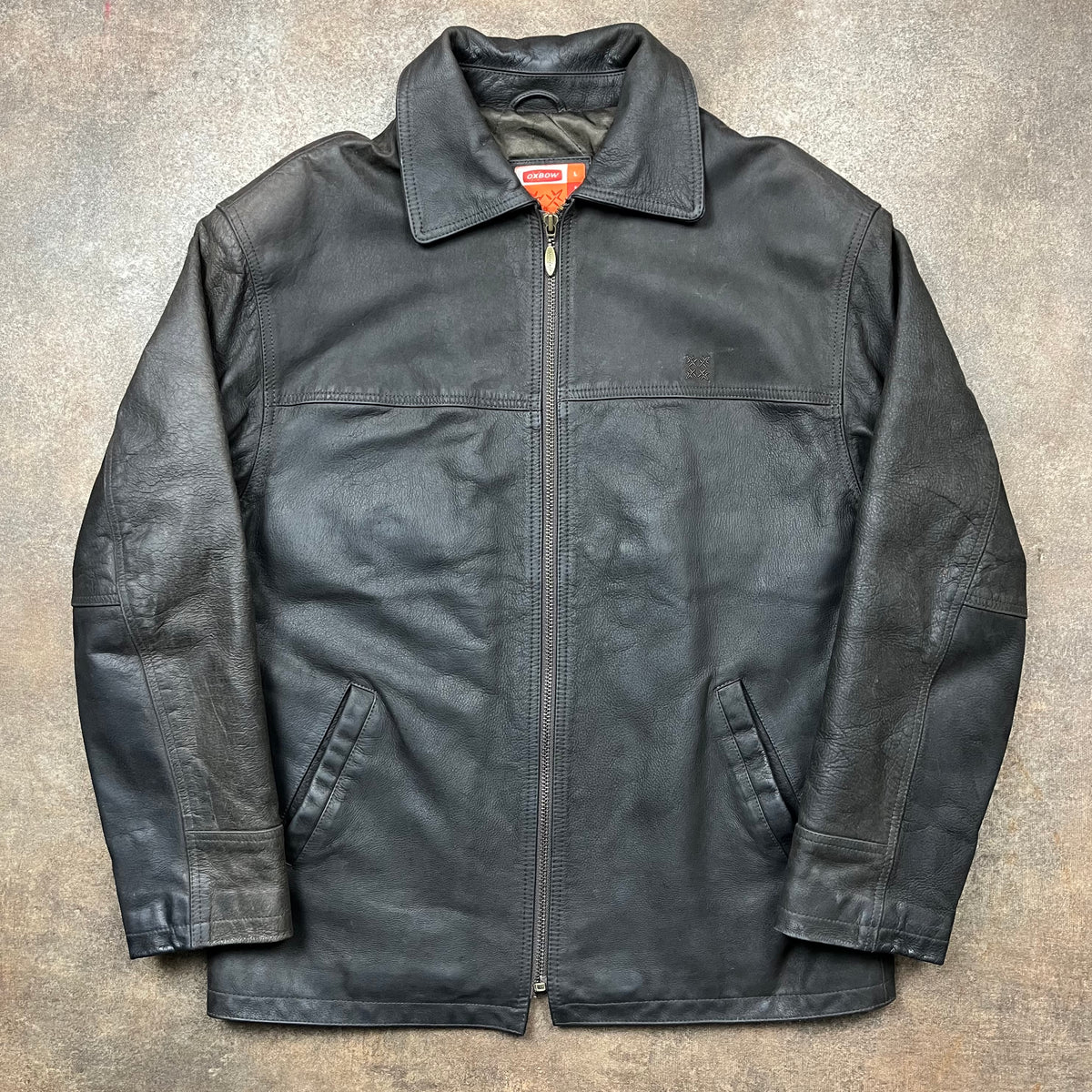 Oxbow 00s leather jacket (L)