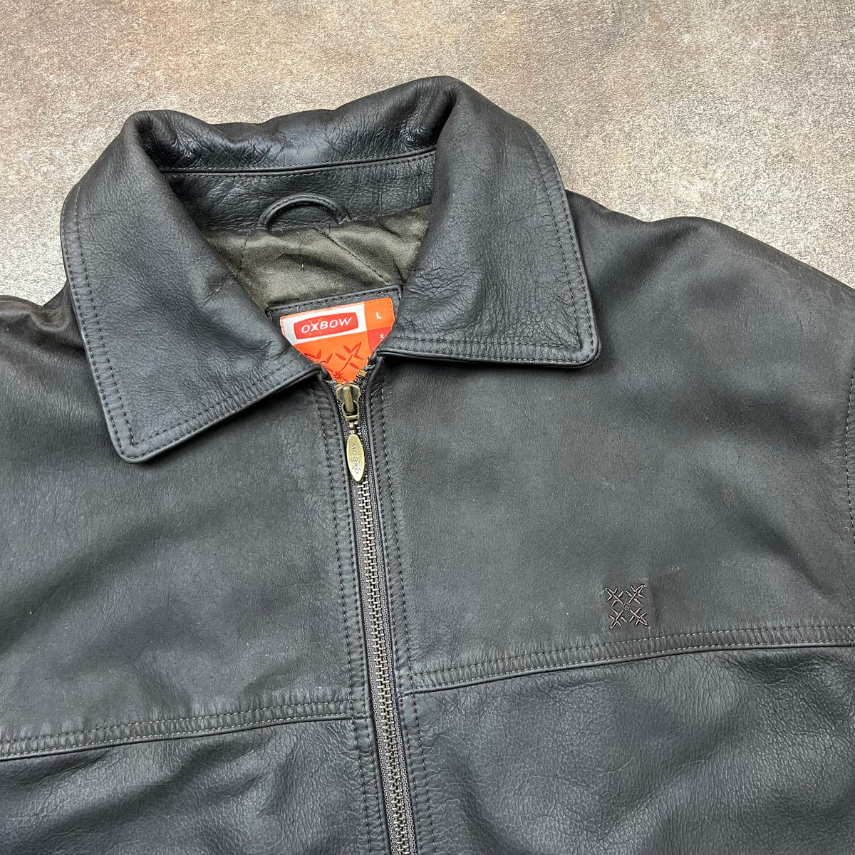 Oxbow 00s leather jacket (L)