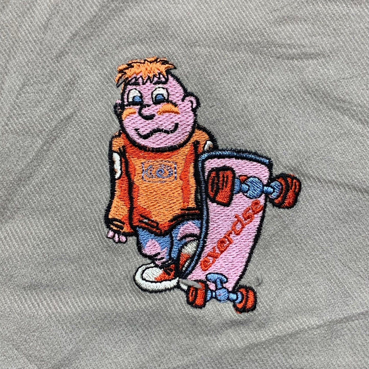 Exercise Surfwear 90s cream baggy graphic jeans