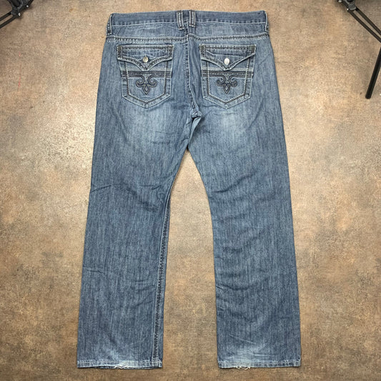 Xtreme Couture 00s baggy flared grunge jeans