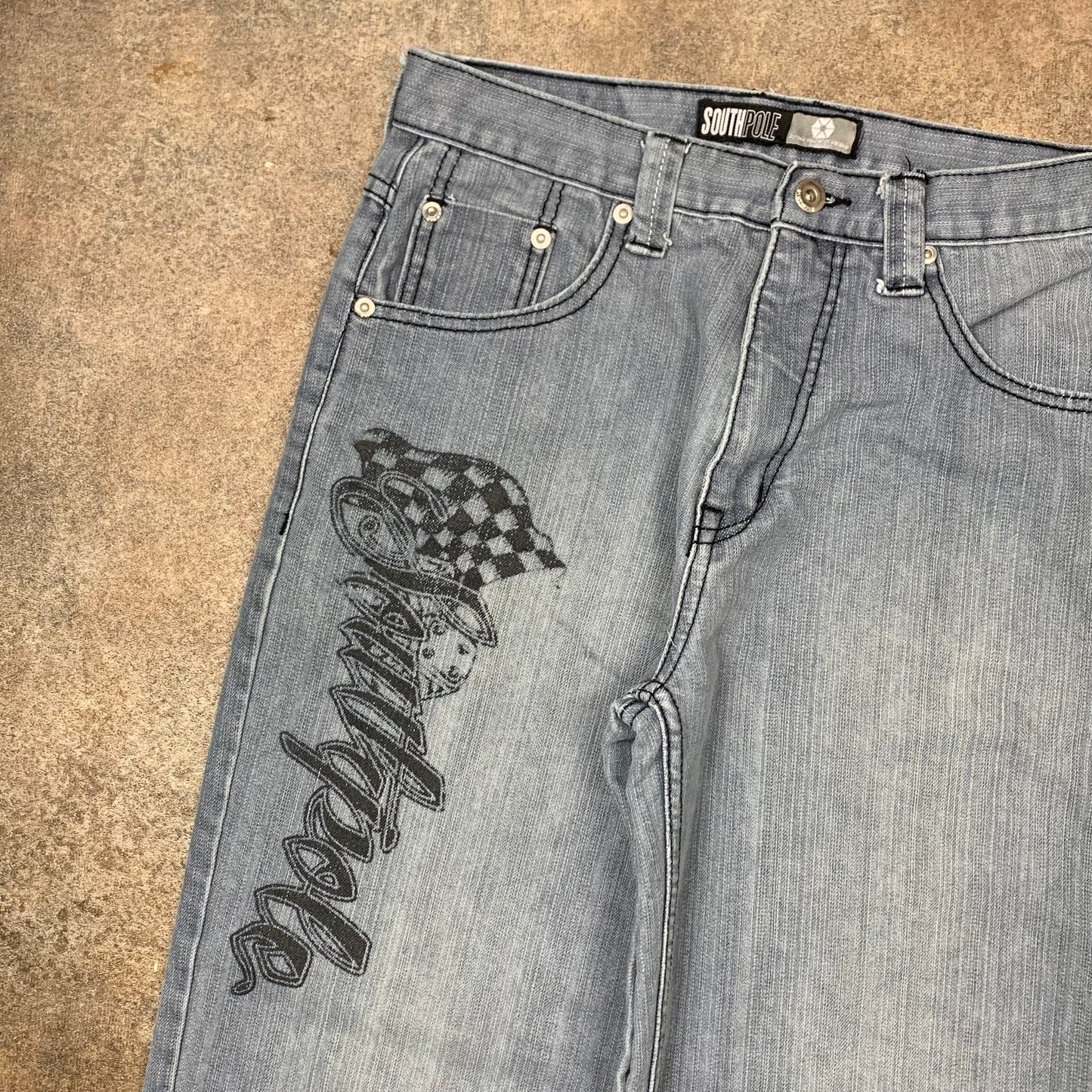 Southpole 00s baggy graphic jeans (30")