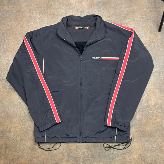 Rusty 00s black utilised track jacket