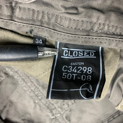 Closed 00s grey panelled combat trousers