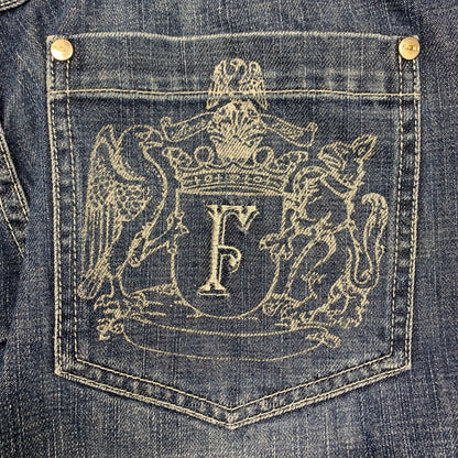 FUBU 90s navy baggy graphic jeans
