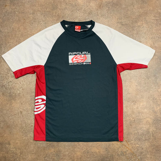Rip Curl 00s graphic black rash vest