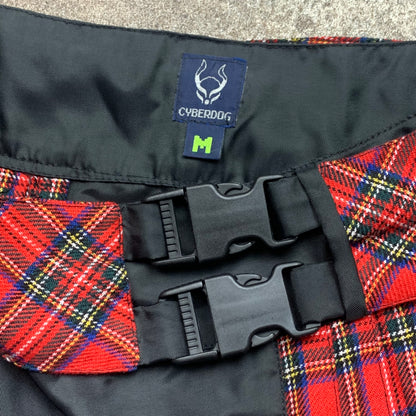 Cyberdog 00s plaid black red miniskirt