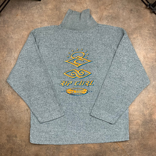 Rip Curl 90s graphic grey turtleneck sweatshirt