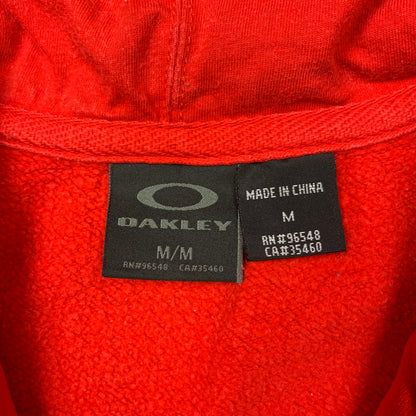 Oakley 00s red graphic zip hoodie (M)