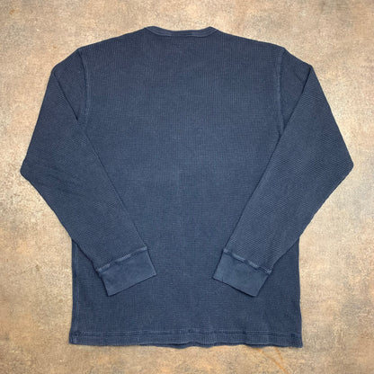 Polo Jeans 00s navy thermal long sleeve tee