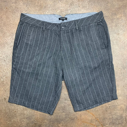 Animal grey pinstripe baggy chino shorts