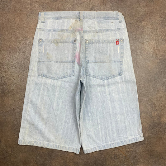 Southpole 00s pale blue baggy jorts