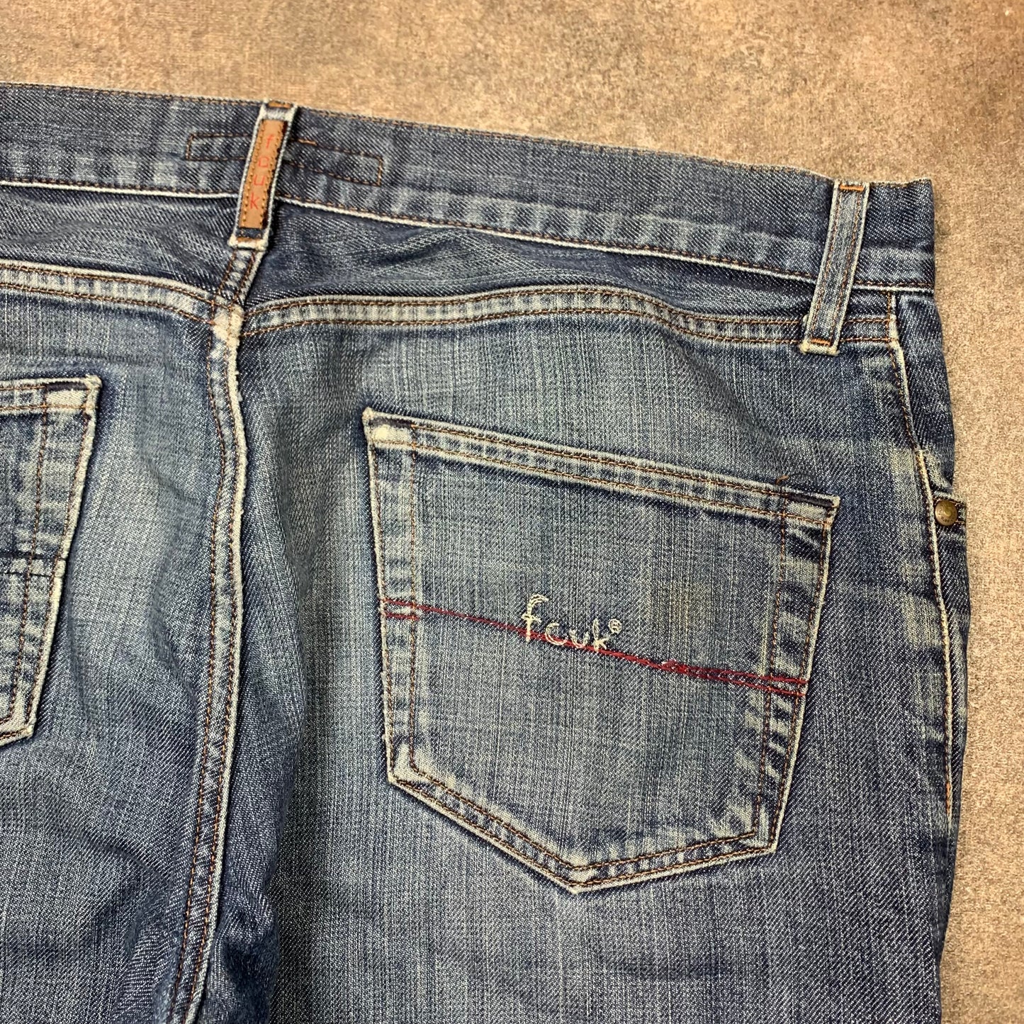 FCUK 00s baggy faded jeans (34")