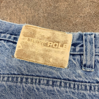 Southpole 90s baggy pale blue carpenter jeans