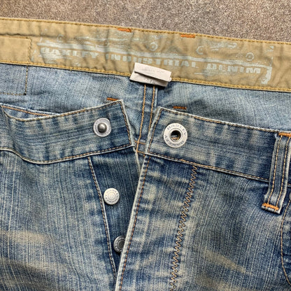Oakley Software 00s flared faded jeans (38")