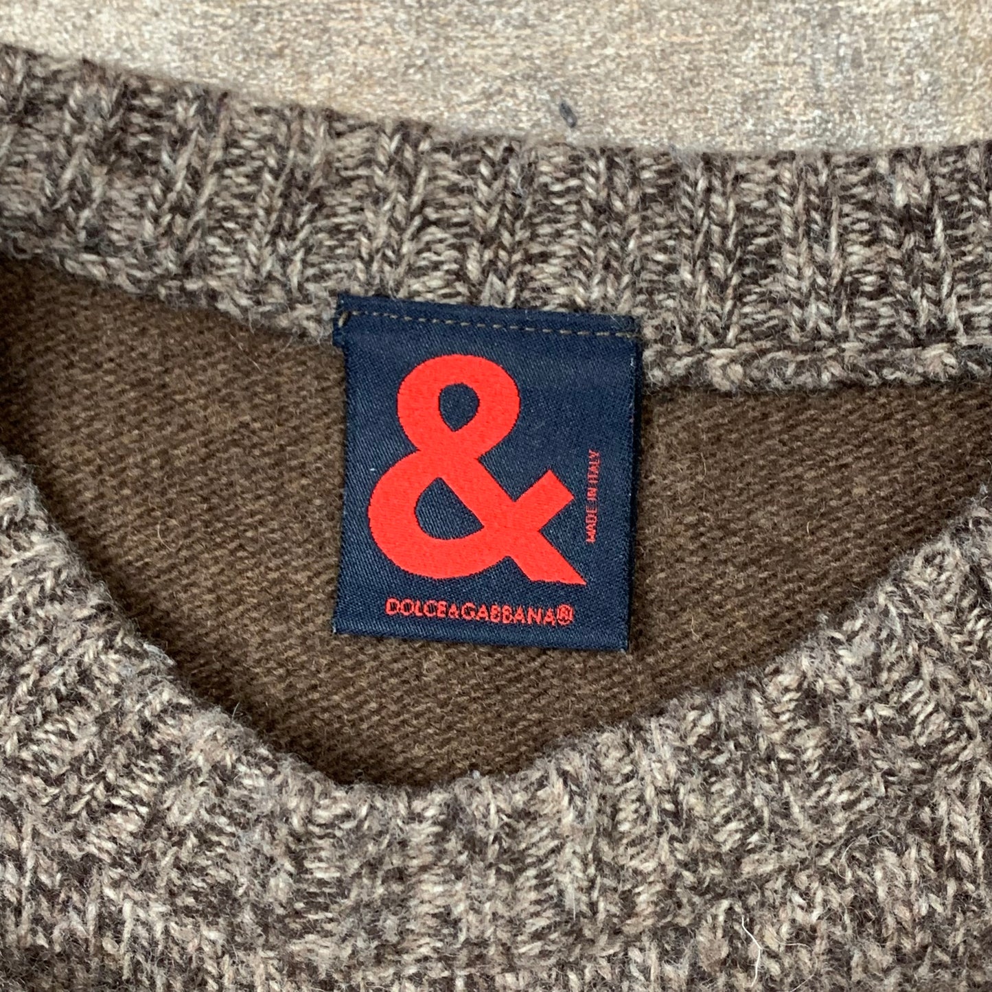 Dolce & Gabbana 00s brown knit jumper