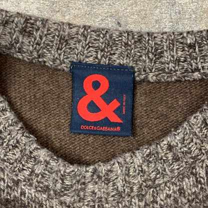 Dolce & Gabbana 00s brown knit jumper